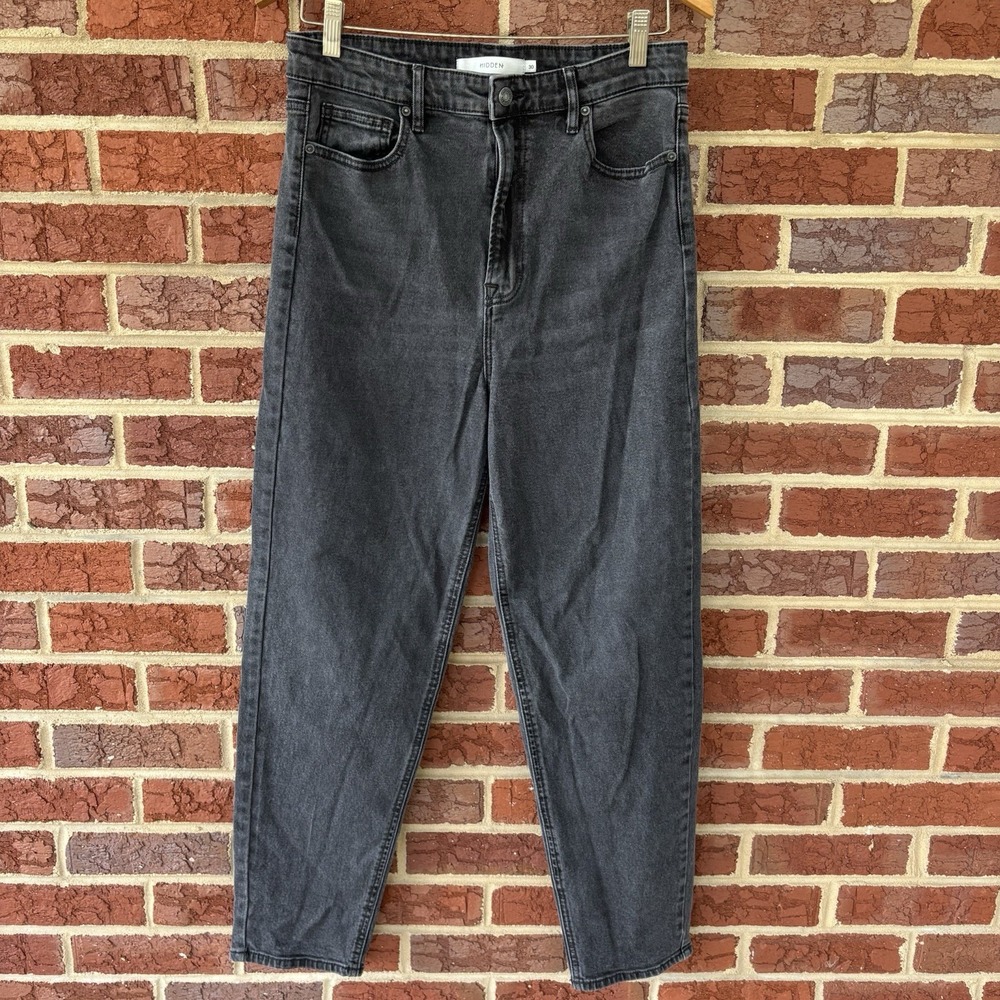 Hidden High Rise‎ Mom Jeans Black Women's Size 30 HD1294MT-BLK